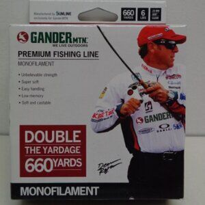 Gander MTN Mountain 6 LB 660 Yards PREMIUM Clear New Monofilament Fishing Line